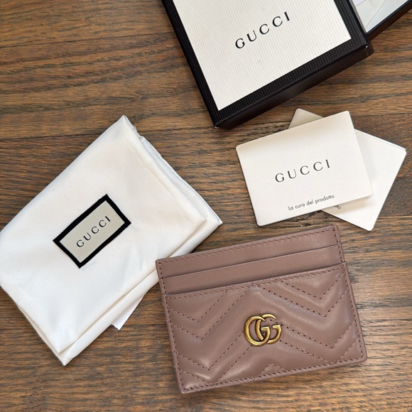 Gucci GG Marmont card case in porcel rose - Picture 8 of 8